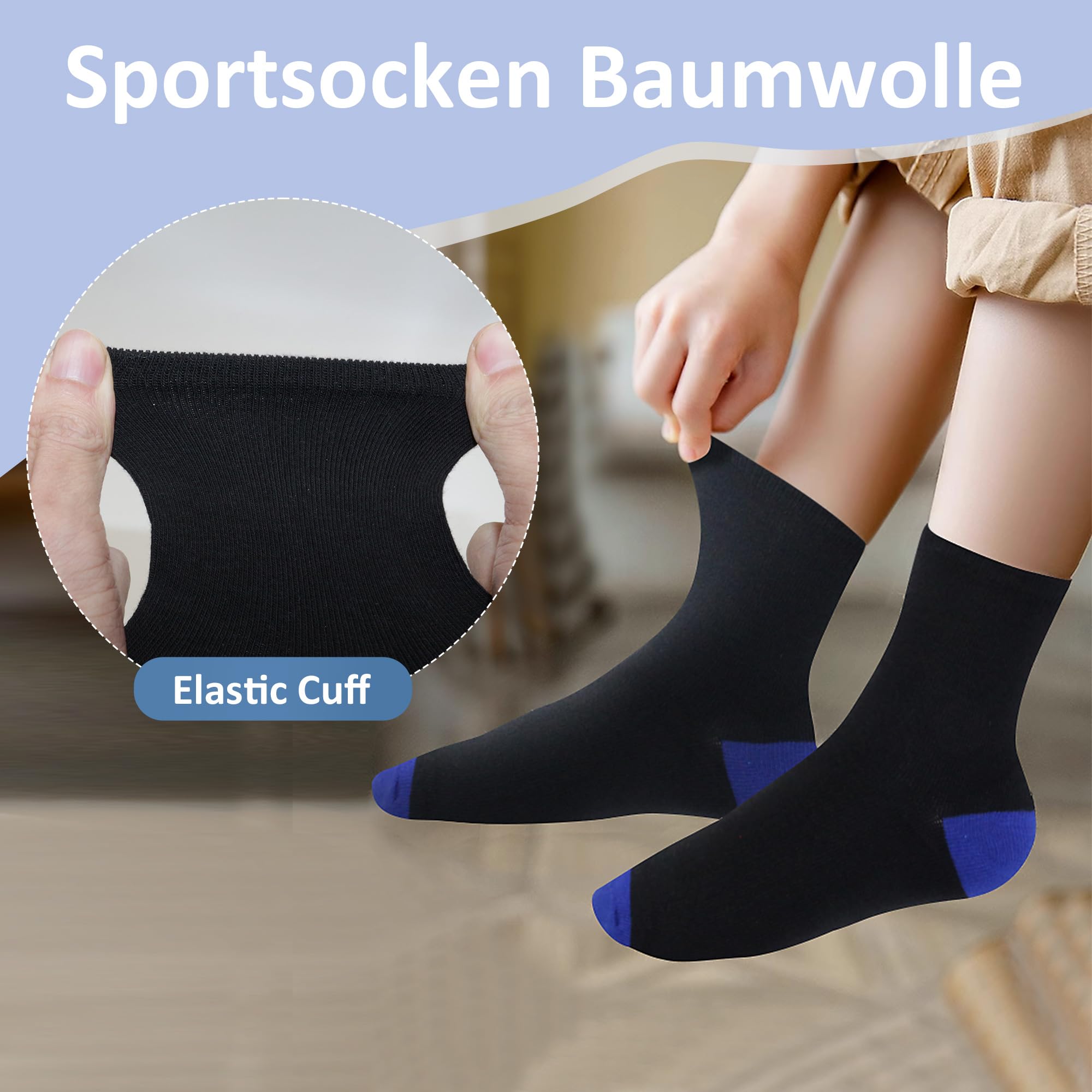 Uizuooy Calzini Bambini Calcio Cotone 12 Paia | Calzini Colorati in Puro Cotone per Bambini,Traspiranti,Calzini da Tennis, Adatti a Tutte le Attività Scolastiche