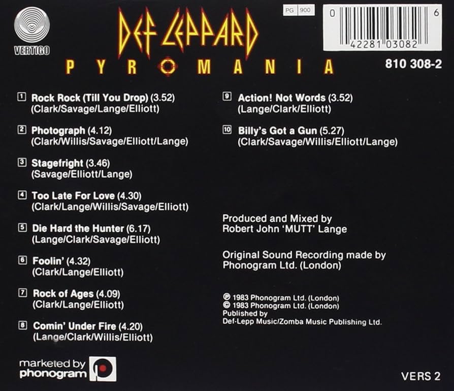 Amazon.co.jp: Pyromania: ミュージック
