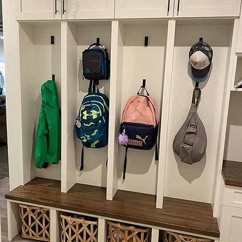 Miniatura 5 de Latomex Ganchos plegables para abrigos, ganchos de pared plegables para colgar de aleación de aluminio, colgador de ropa, auriculares, gancho para