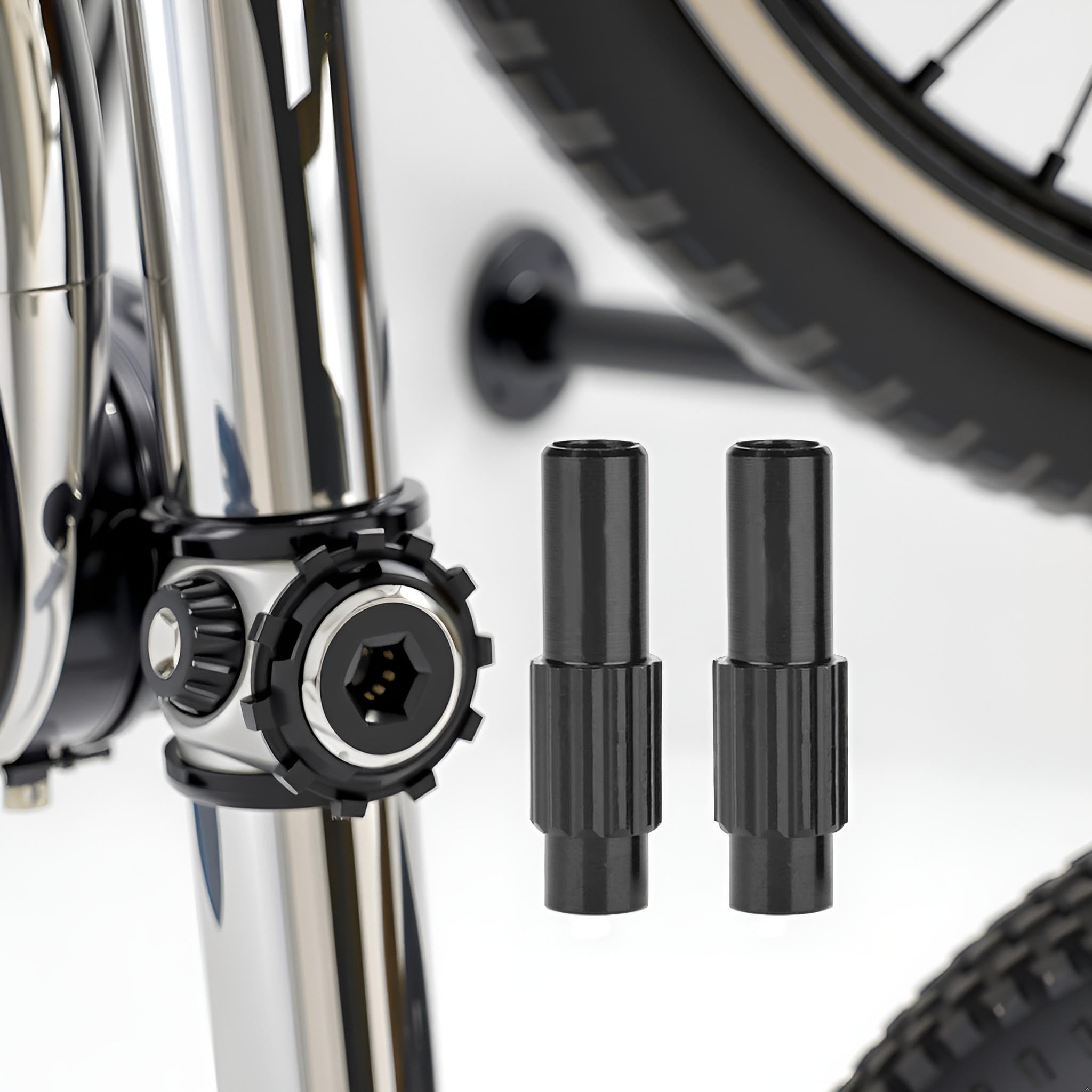Vis De Réglage Dérailleur – 2 Pièces, Alliage Alu Usiné CNC, Anodisée Noir, Pour VTT Et Route – Réglage Fluide