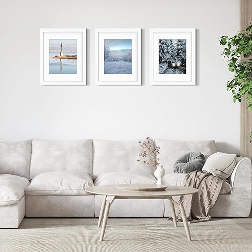 Miniatura 8 de Golden State Art, Marco de fotos marrón de 11 x 14 pulgadas para fotos de 8 x 10 pulgadas con paspartú o de 11 x 14 pulgadas sin paspartú, madera