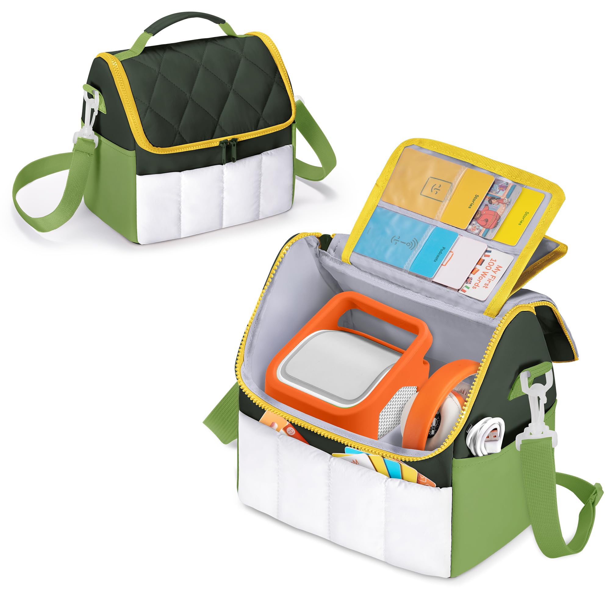 LoDrid Lightweight Carry Case Compatible with YOTO Player (3rd Gen.), Green