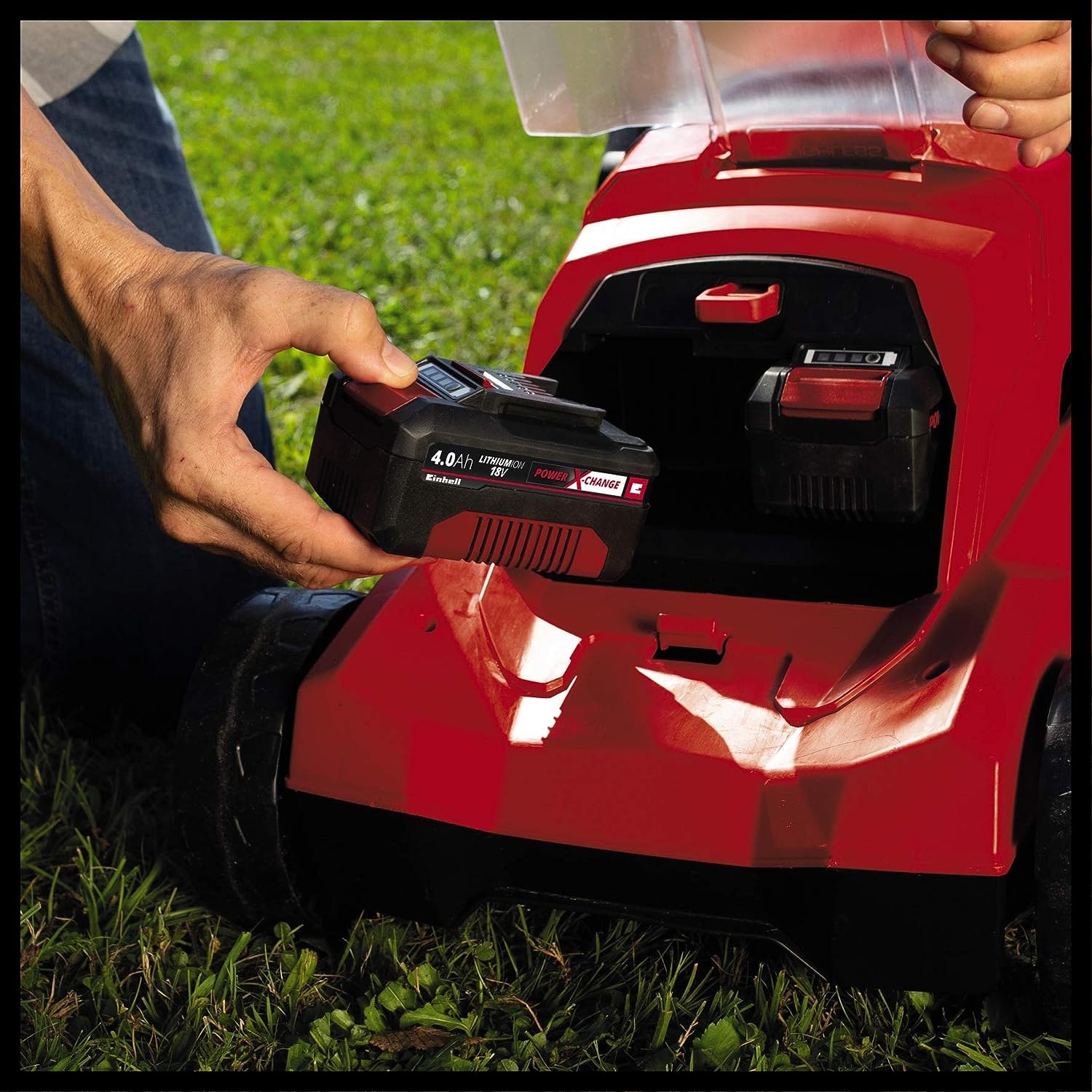 Einhell GE-CM 36/37 Li-Solo PXC Tondeuse à Gazon sans Fil 36 V 37 cm 400 m2 45 L 25-75 mm