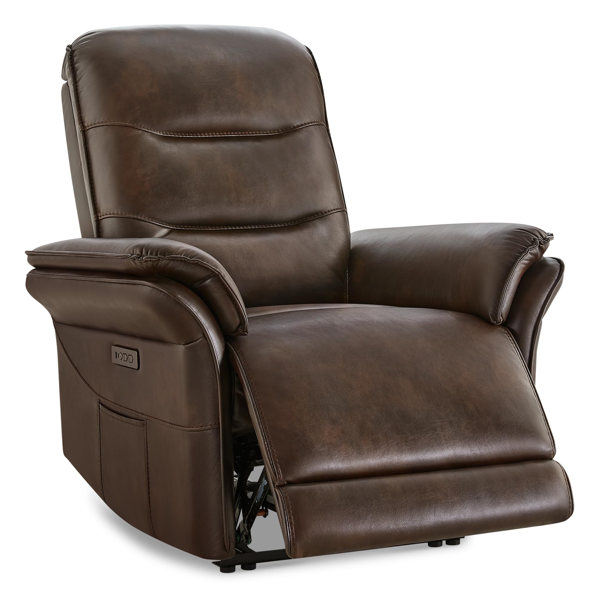 power recliner chair with adjustable headrest and footrest, dual motor leather reclining chair with usb/type-c charging, zero gravity modern electric recliner for adults living room bedroom
