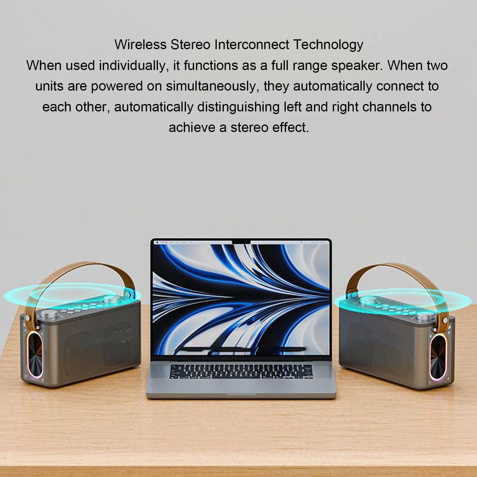 Annadue Máquina de Karaoke Portátil, Altavoz Inalámbrico Bluetooth con Micrófonos Duales, Cambiador de Voz, Efecto de Reverberación, de Karaoke Portátil para Fiestas en Casa Al Aire Libre