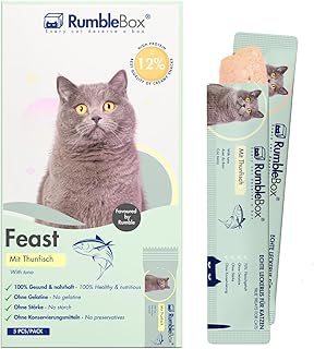 RumbleBox Schleckies mit Thunfisch, getreidefrei & zuckerfrei für Allergiker, Gesunde Leckerlis für Katzen mit nur 5 Zutaten (1er Pack 75g) product image