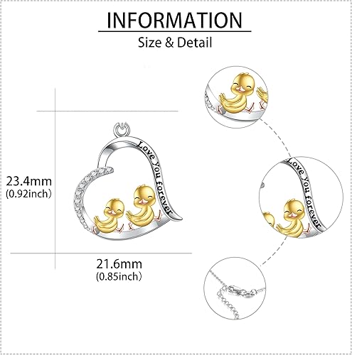 Miniatura 4 de URONE Collar de plata de ley 925 con diseño de gato negro, cerdo, pingüino, oso mama, zorro, axolotle, nutria, hipopótamo, conejo, hámster, collar