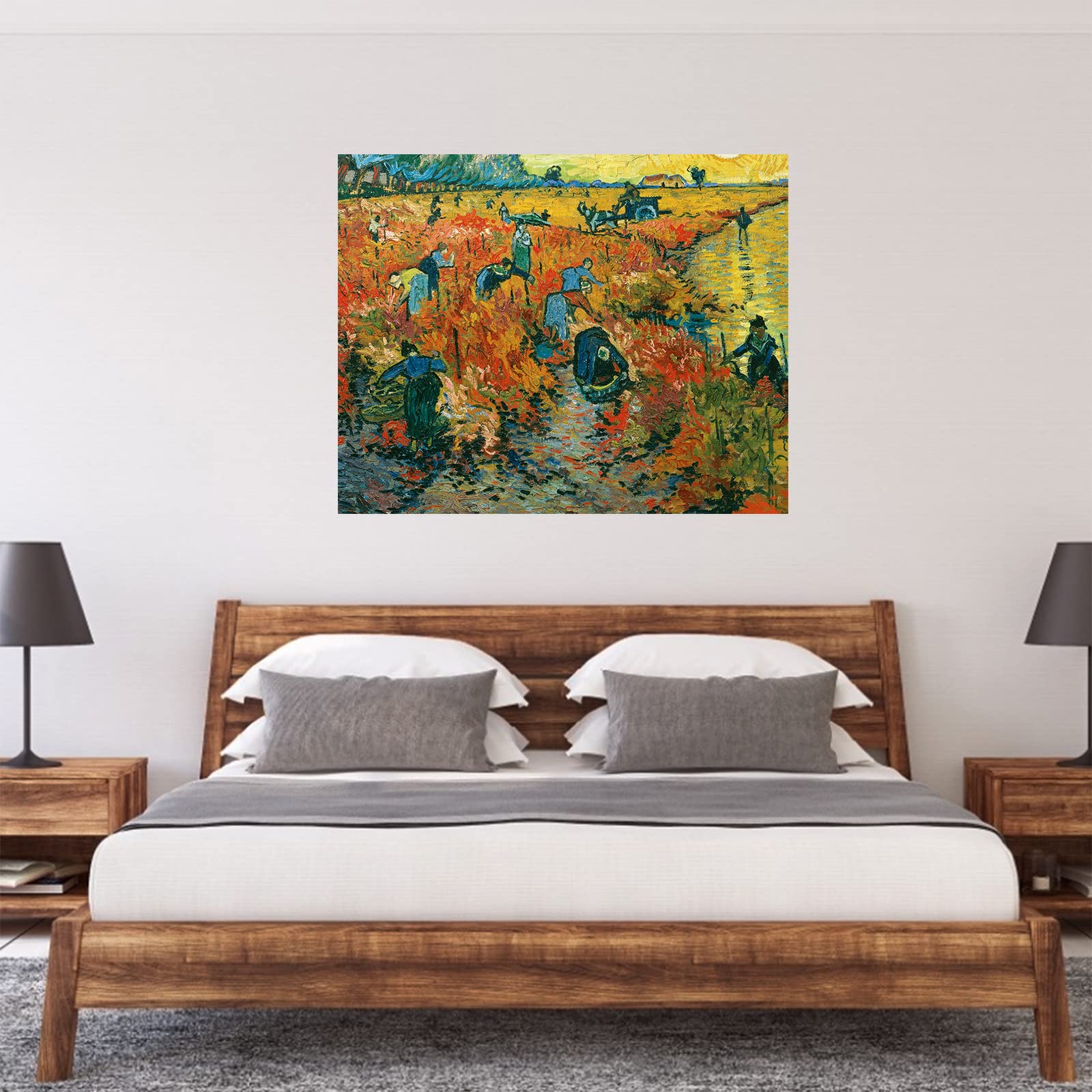 The Red Vineyard By Vincent Van Gogh Poster - Post Impressionism Wall Art - Fine Art Prints for Home Bedroom Diningroom Unframed (12x15inches/30x38cm) Product Image 4