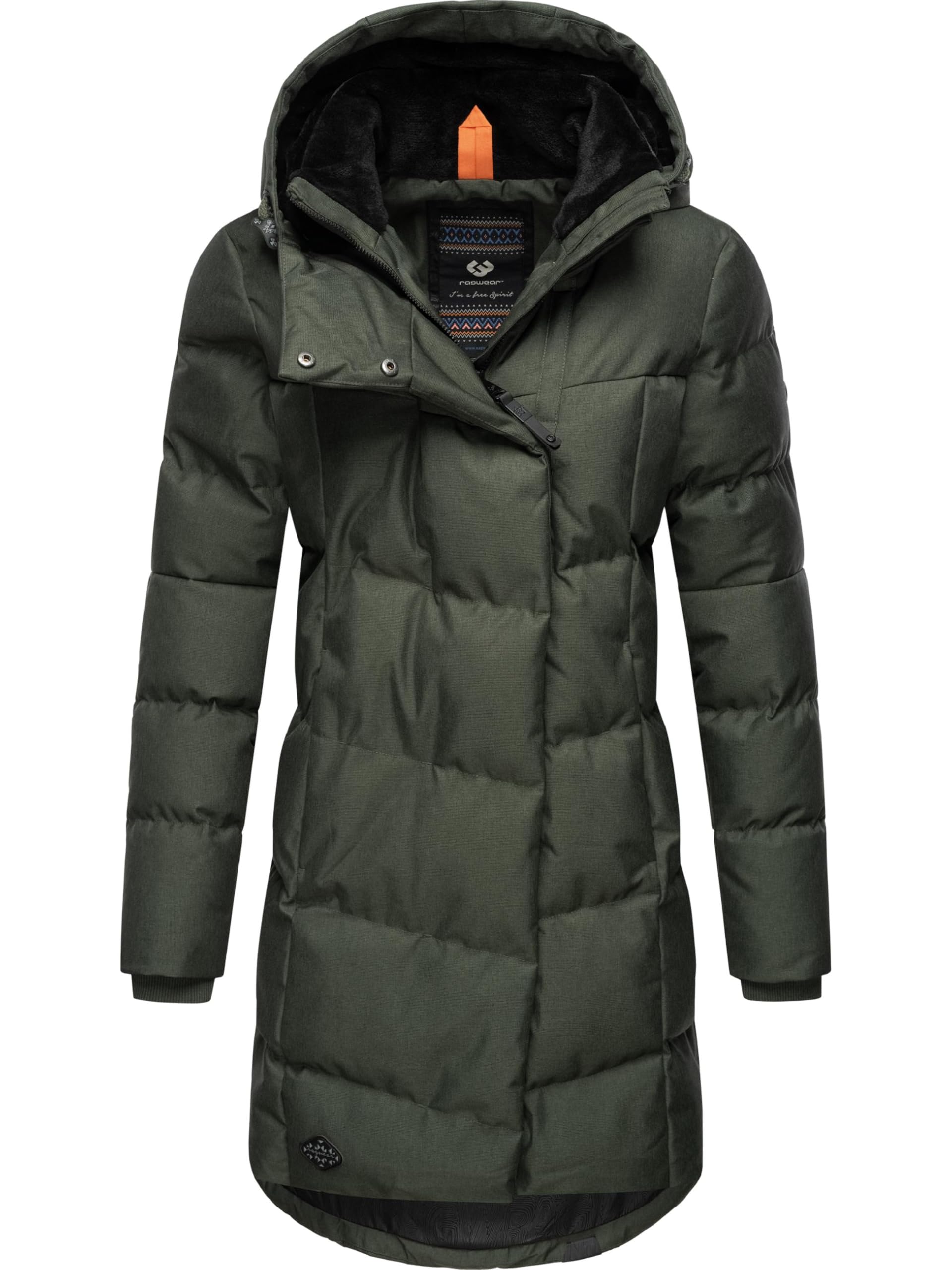 Ragwear Waterproof Women's Winter Coat, Warm Quilted Coat, Long, with Hood, Pavla Intl, XS-6XL, S