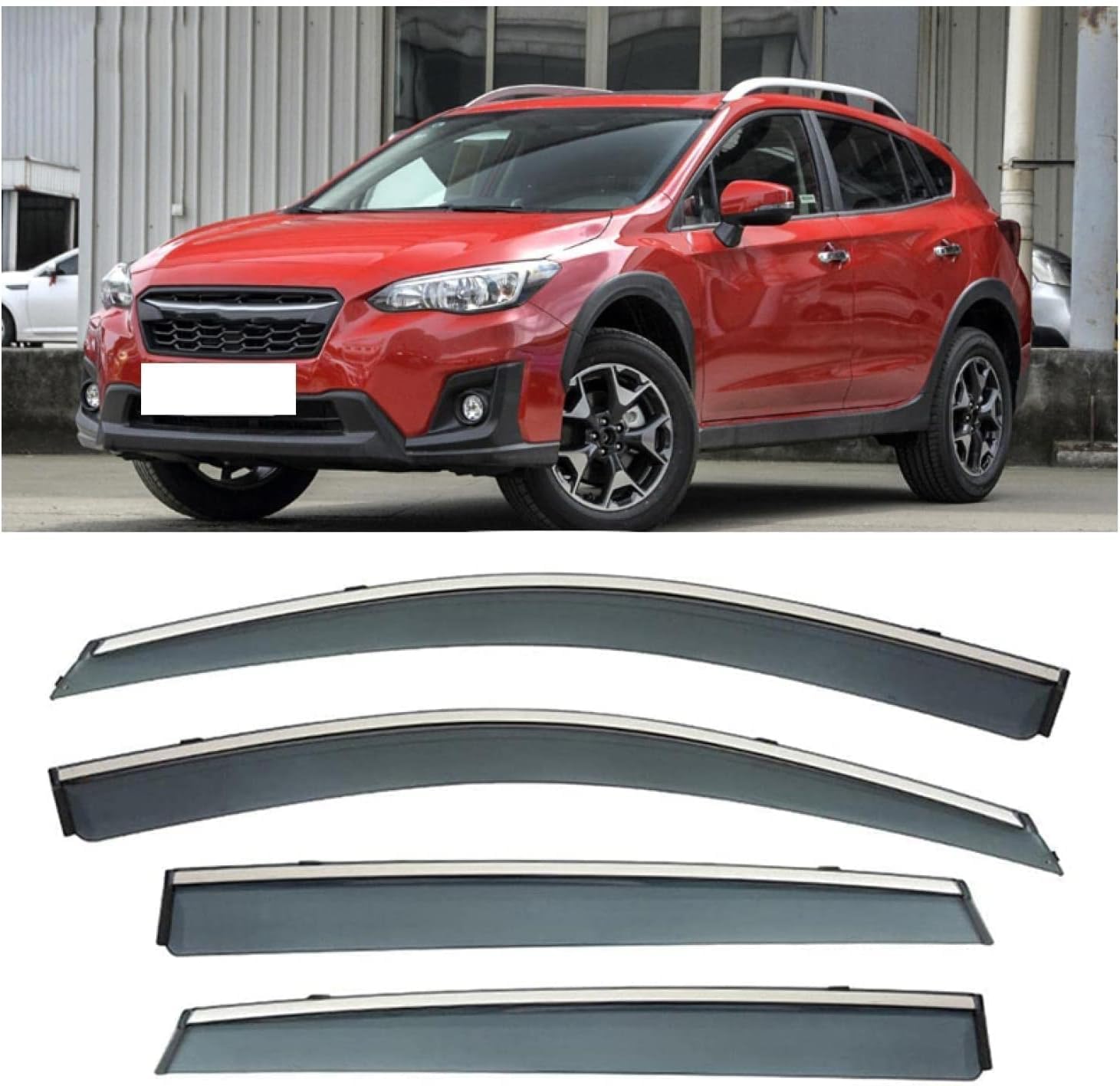 PANXUC Car Wind Deflectors for Subaru XV 2018-2021, Side Window Wind Rain Deflector Window Visor Sun Rain Guard Smoke Guards