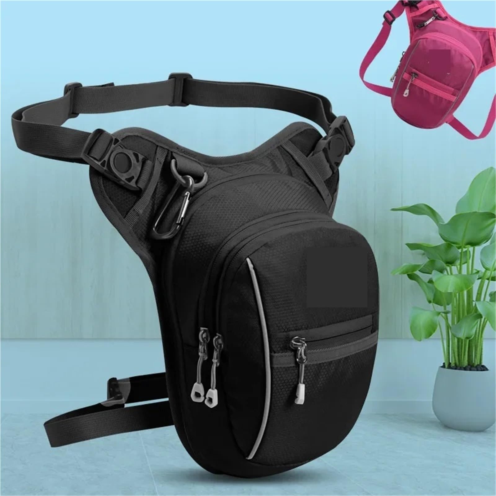Sacoche De Jambe Moto Sacoche de Jambe Taille Basse for Moto, Ceinture de Cuisse, Hanche, Banane, étanche, Tactique, Voyage, téléphone Portable, Sac à Main(Green)