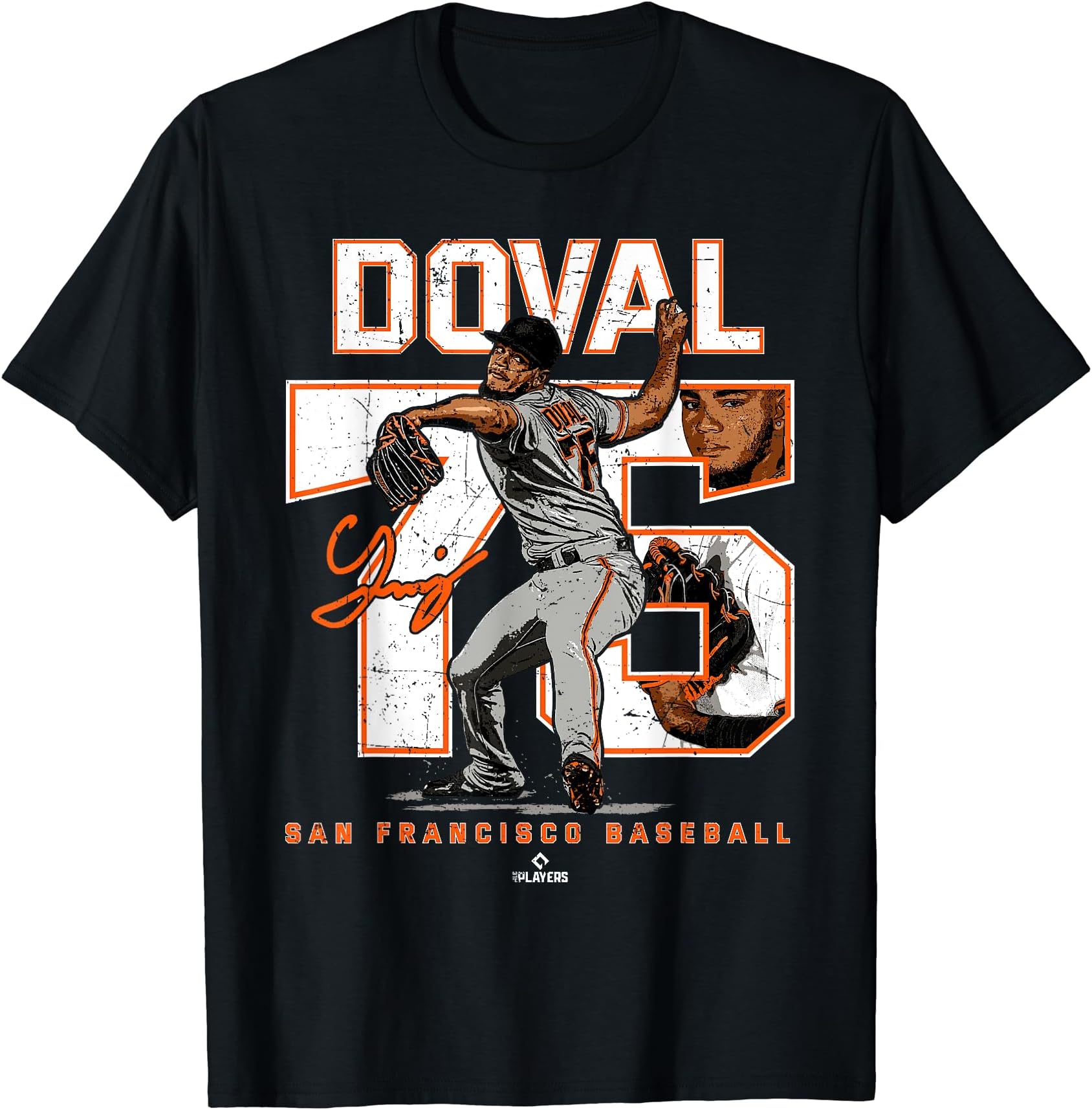 Number and Portrait Camilo Doval San Francisco T-Shirt