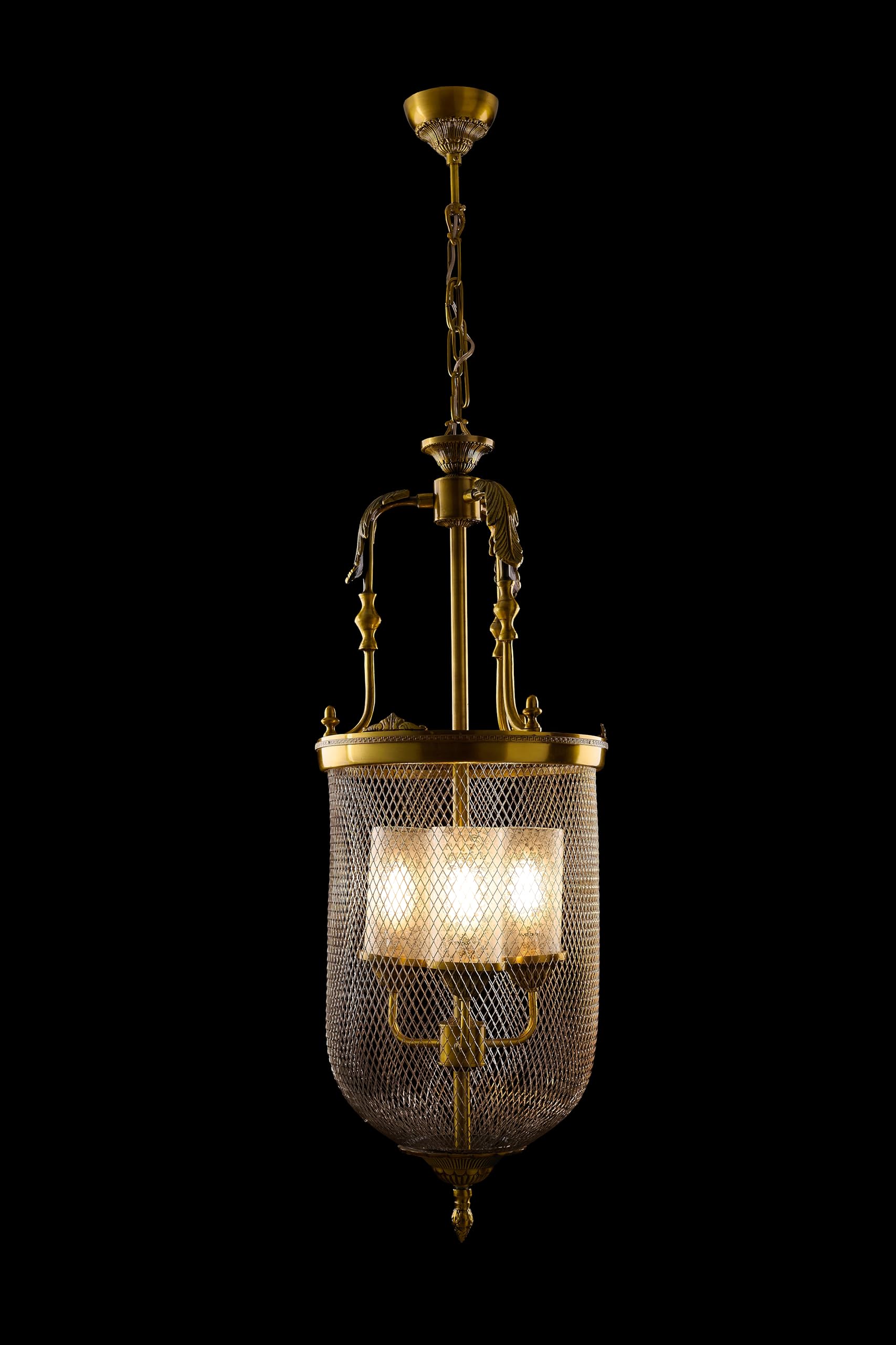Proudome Decorative Steel Mesh Chandelier Light Antique Hanging Ceiling Lamp for Bedroom Living Room Dining Room (Bulb Not Included) 2