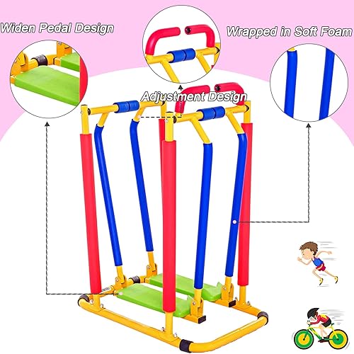 Miniatura 3 de Caminadora para niños para ejercicio de fitness, juguete de ejercicio divertido ajustable para niños, equipo de fitness para interiores y