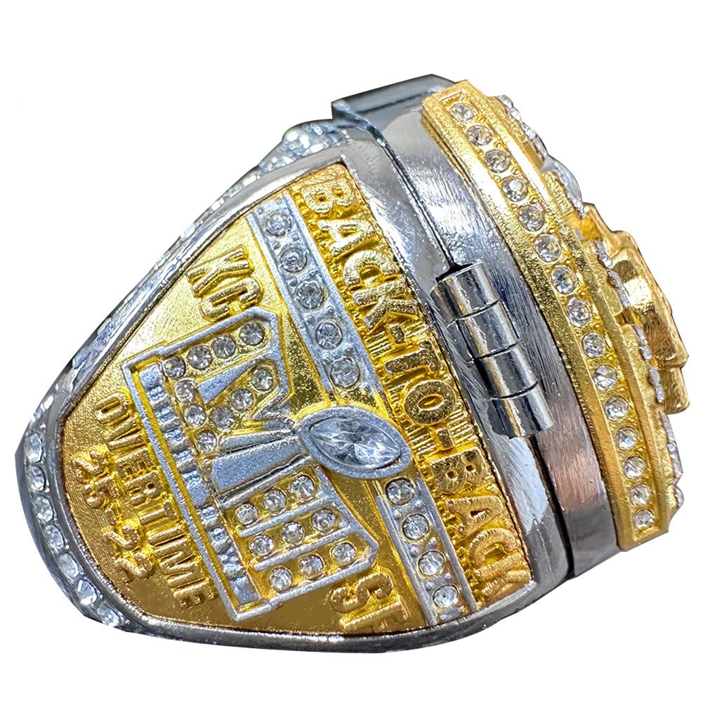 Anillo Campeón Football 2024 KC Réplica 58° Coleccionable con Caja FFL Regalo Fans