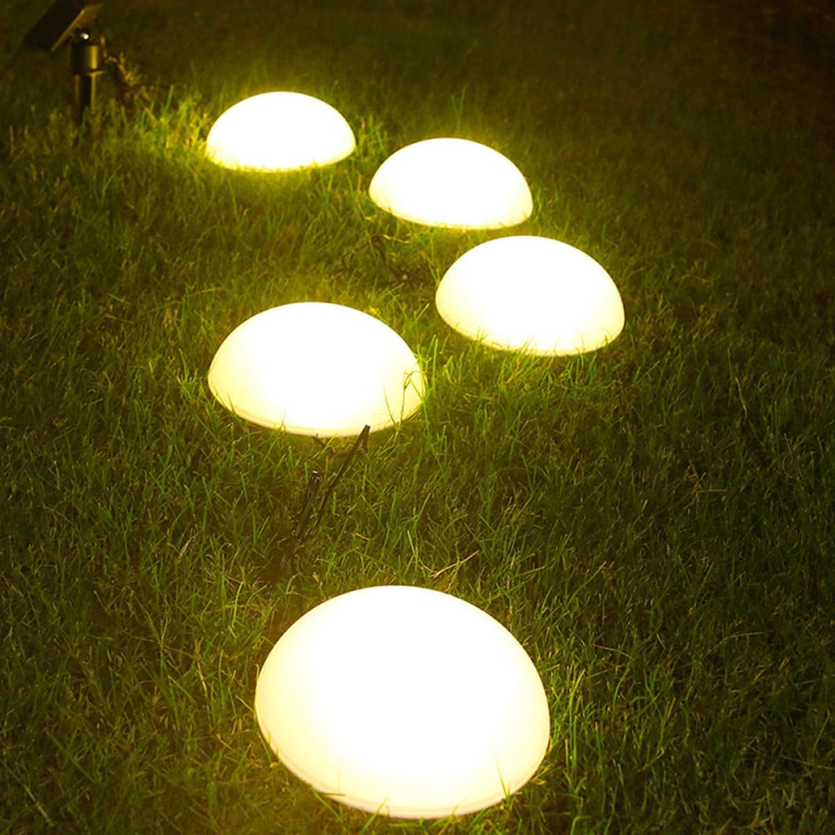 Solar Hemisphere Light Solar-Powered Decorative Lawn Lamp Outdoor Landscape Ground Inserted Garden Lamp for Pathway Patio with Wear-Resistant Material and Easy Installation