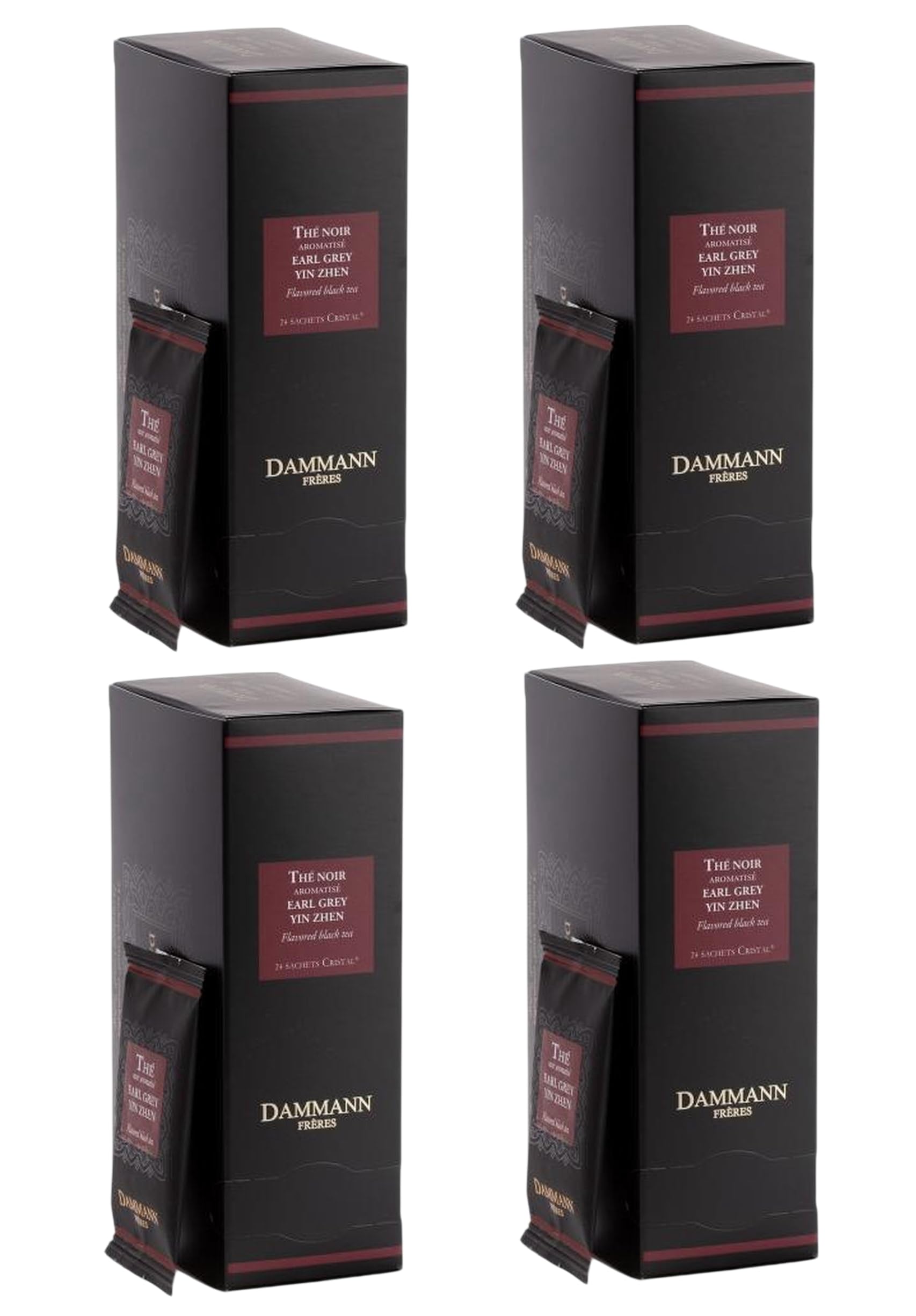 Dammann Frères – Té Earl Grey Yin Zhen – 4 cajas de 24 bolsitas individuales