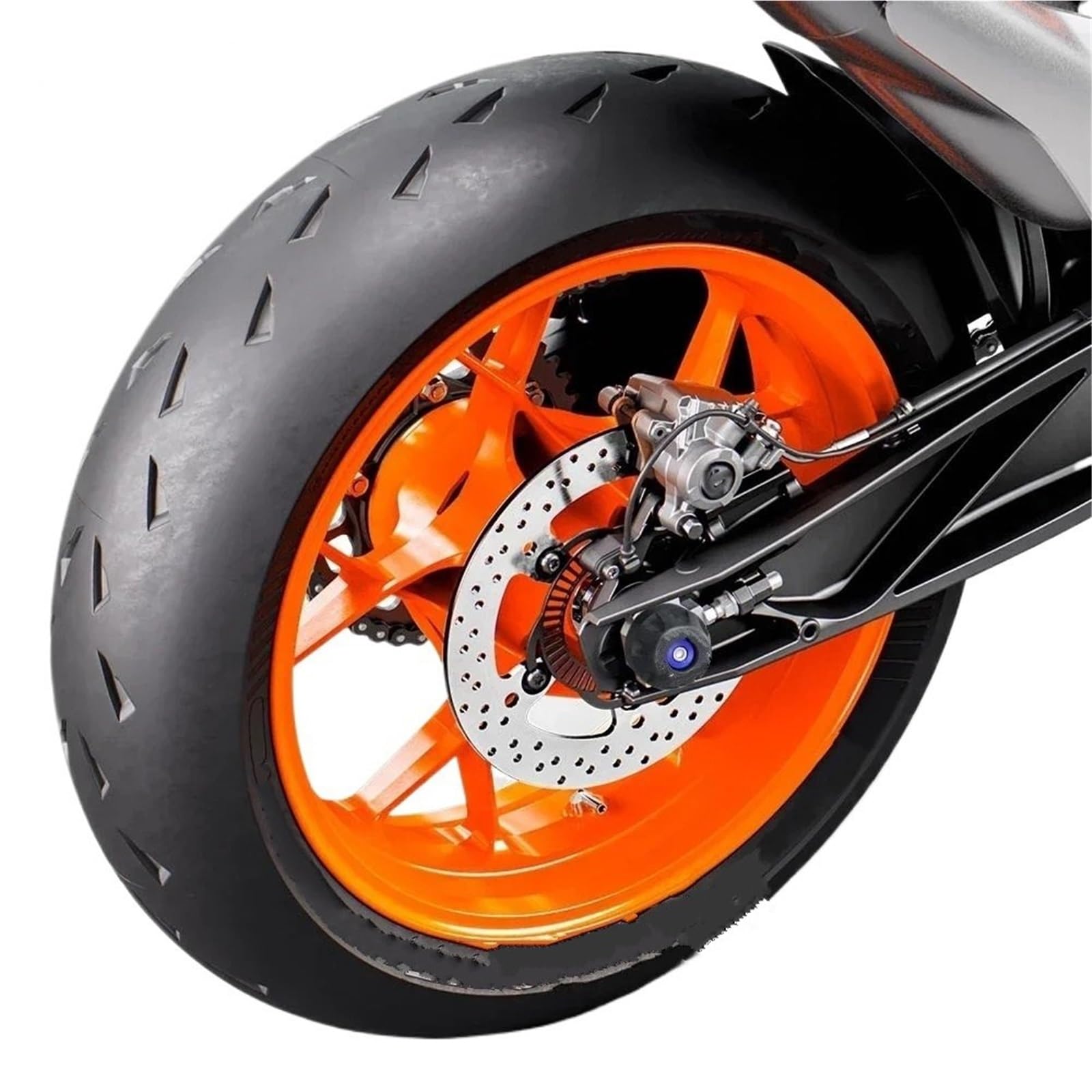 Przednie tylne koło oś widelca suwaki Pasuje Do Duke 790 890 R 990DUKE 2025 Oś Przednia Widelec Crash Slider Osłona Koła Pad Tylne Akcesoria(Front-Rear BLACK)