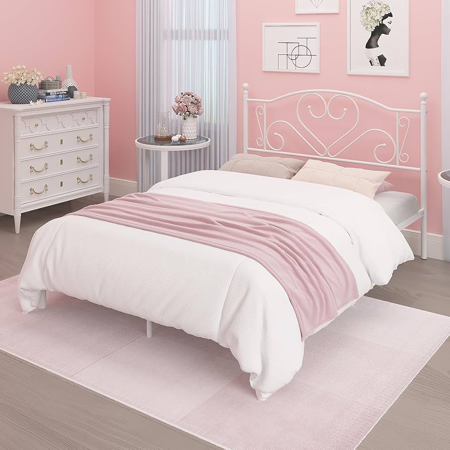 Amazon.com: Weehom Full Size Bed Frame with Headboard, Heavy