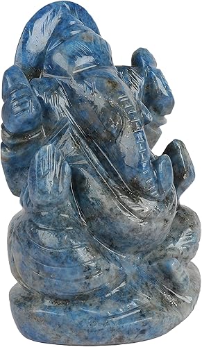 Miniatura 2 de GEMHUB Señor Ganesh Estatua de 211.00 Ct Elefante Ganpati Dios hindú hecho de piedra preciosa natural de lapislázuli EN-916