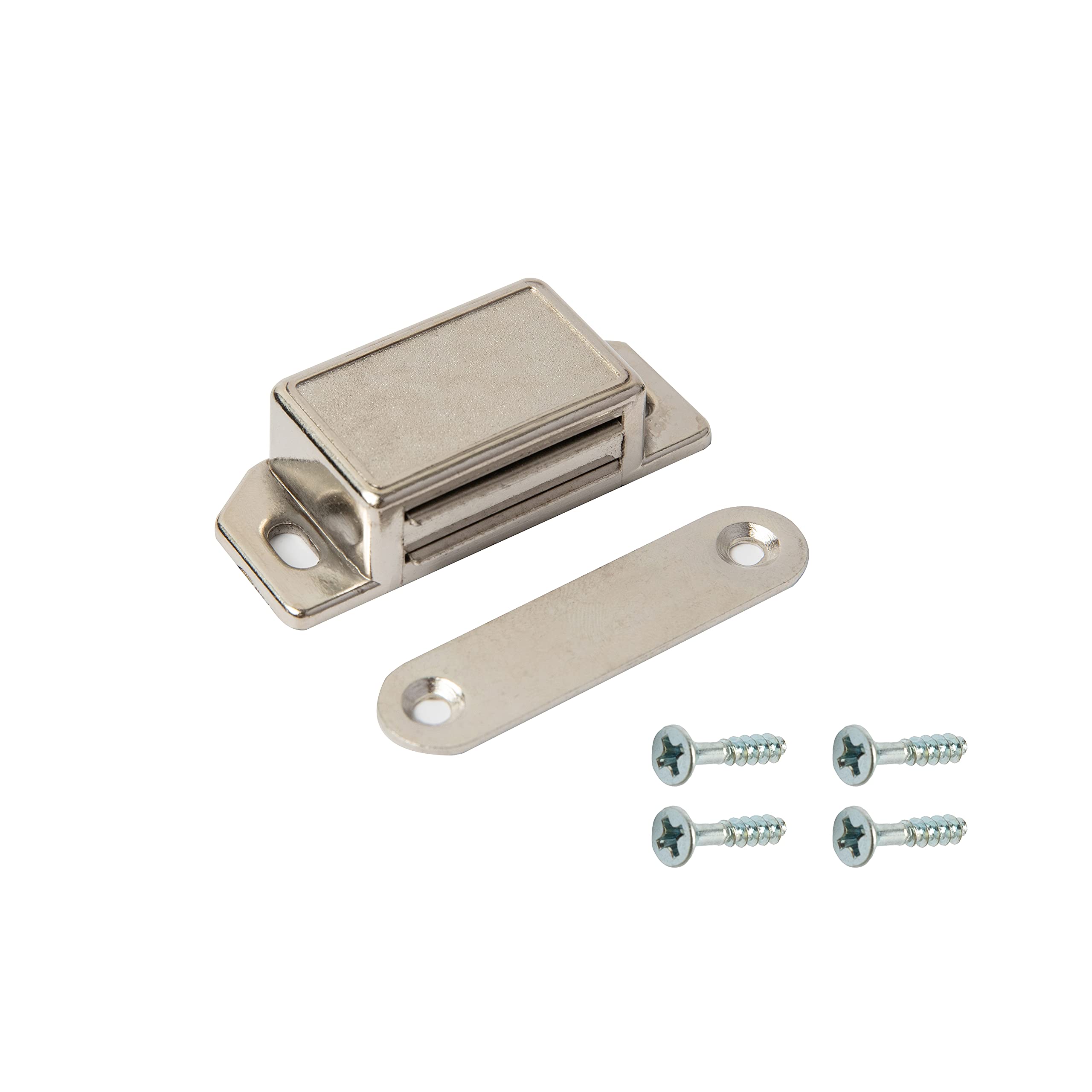 Harmac House Heavy Duty Magnetic Door Catch Cupboard Cabinet Wardrobe Door Magnet Latch 10kg Satin Chrome
