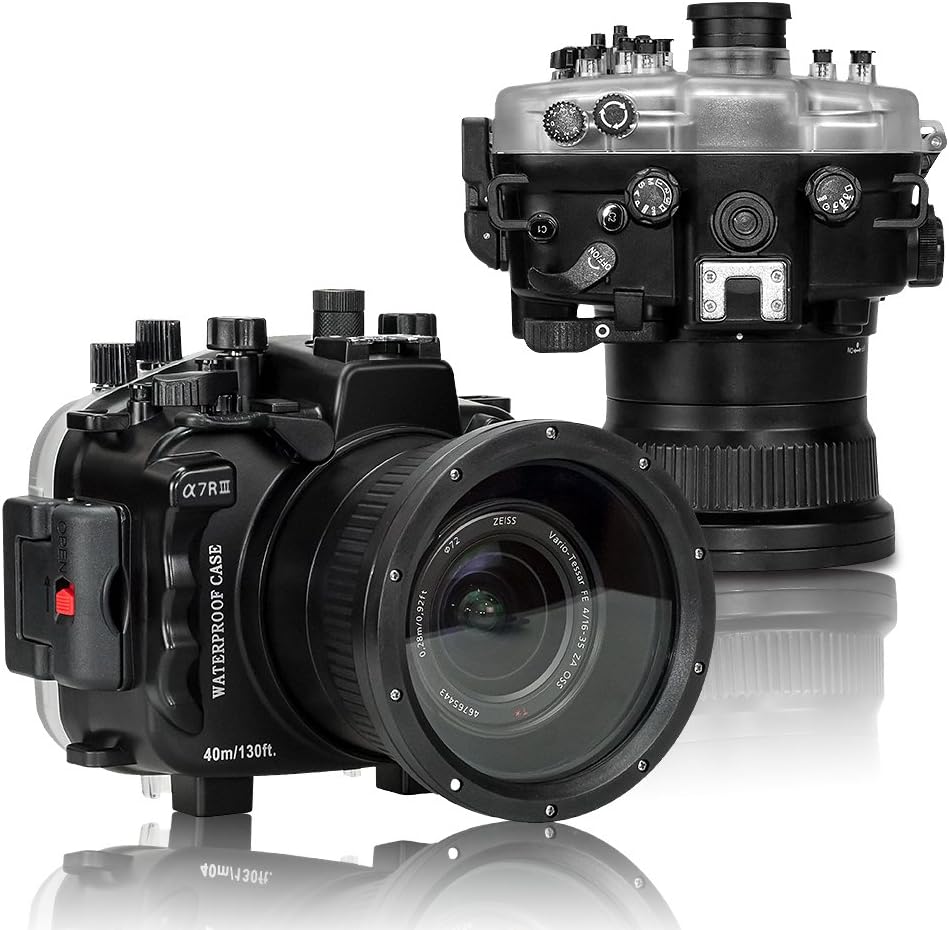 Seafrog wpc-A7RIII 40m/130ft Waterproof Underwater Camera Housing Case Works for Sony A7RIII Camera with 28-70mm Lens