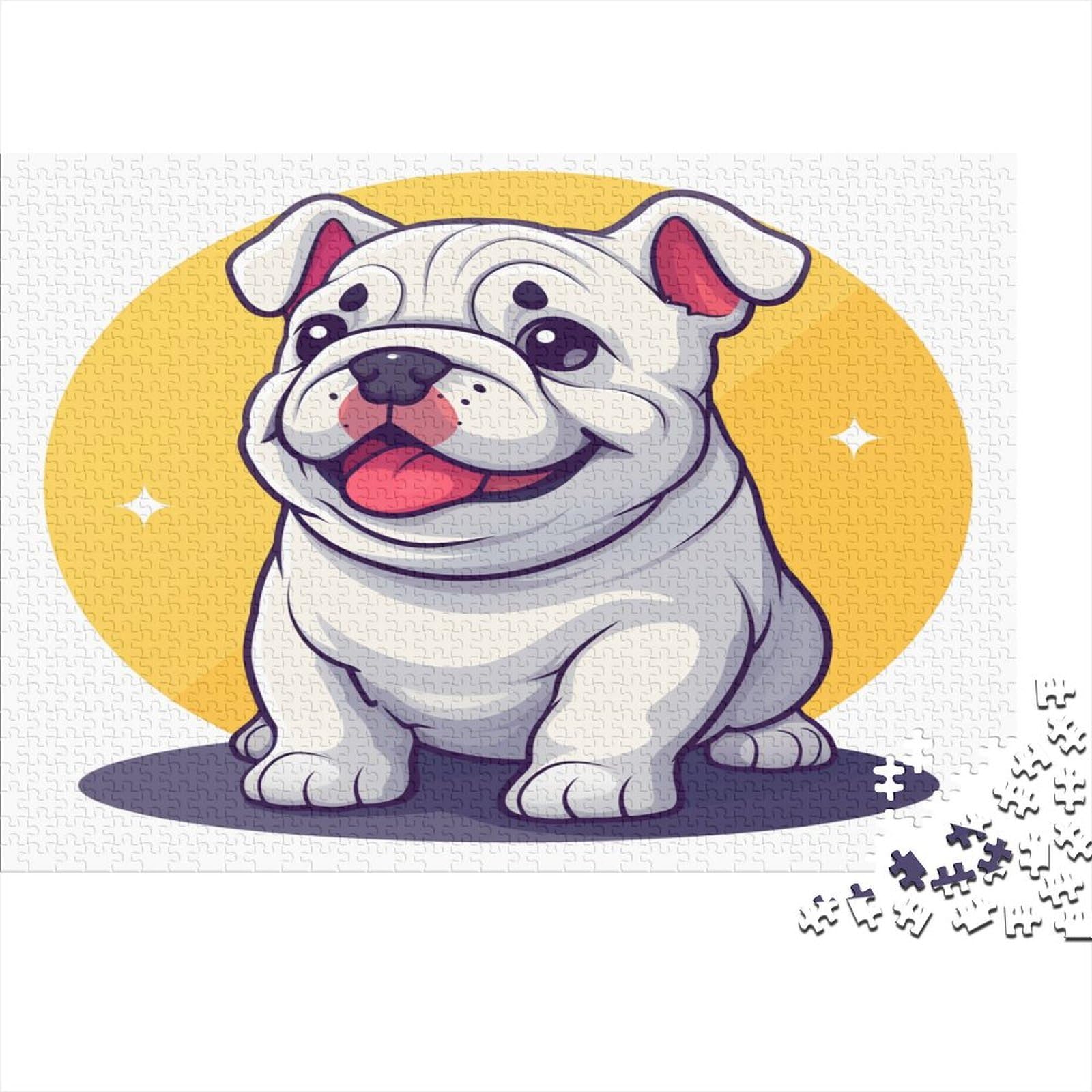 Bulldog Puzzles 1000 elementów, puzzle dla dorosłych, puzzle - wysokiej jakości nadruk 1000 sztuk (75 x 50 cm)