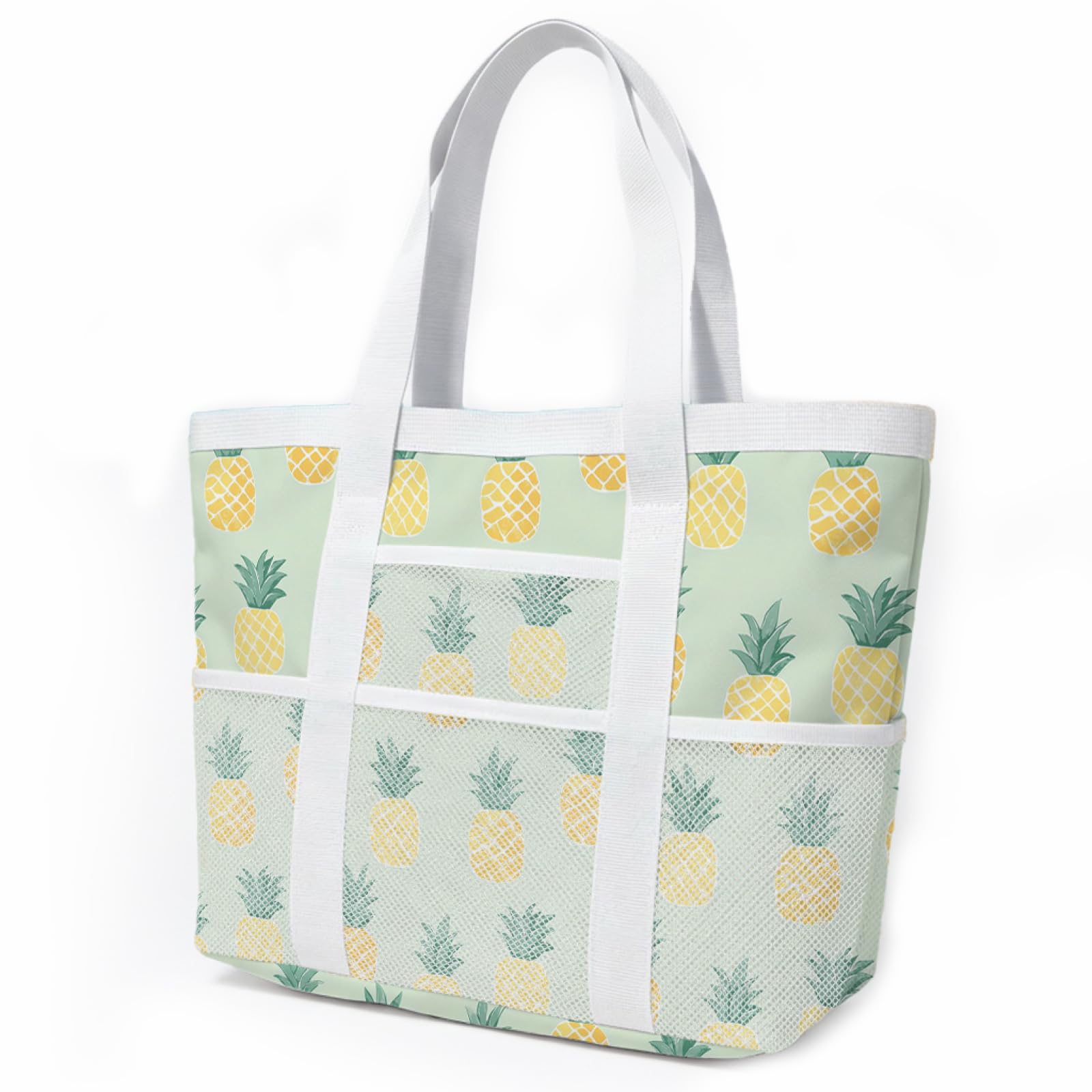 Borsa Mare Grande Borsa Mare Donna Resistente Beach Tote Bag Spiaggia Con Zip Shopping Bag Donna Borse Mare Pieghevole Leggera Borsone Piscina Viaggio