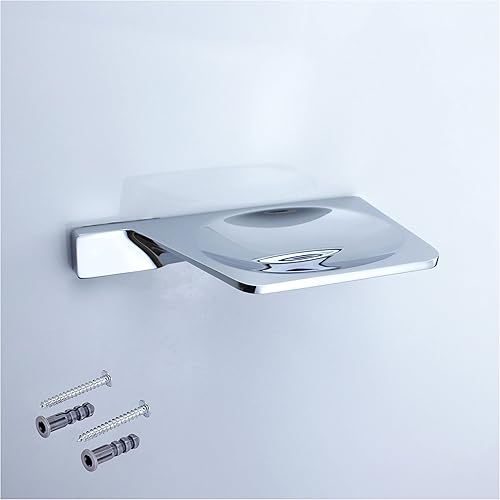 Jabonera – Sensación de pesadez 1.2 libras de latón macizo para baño de baño montado en la pared – Soporte de jabón de ducha de lujo