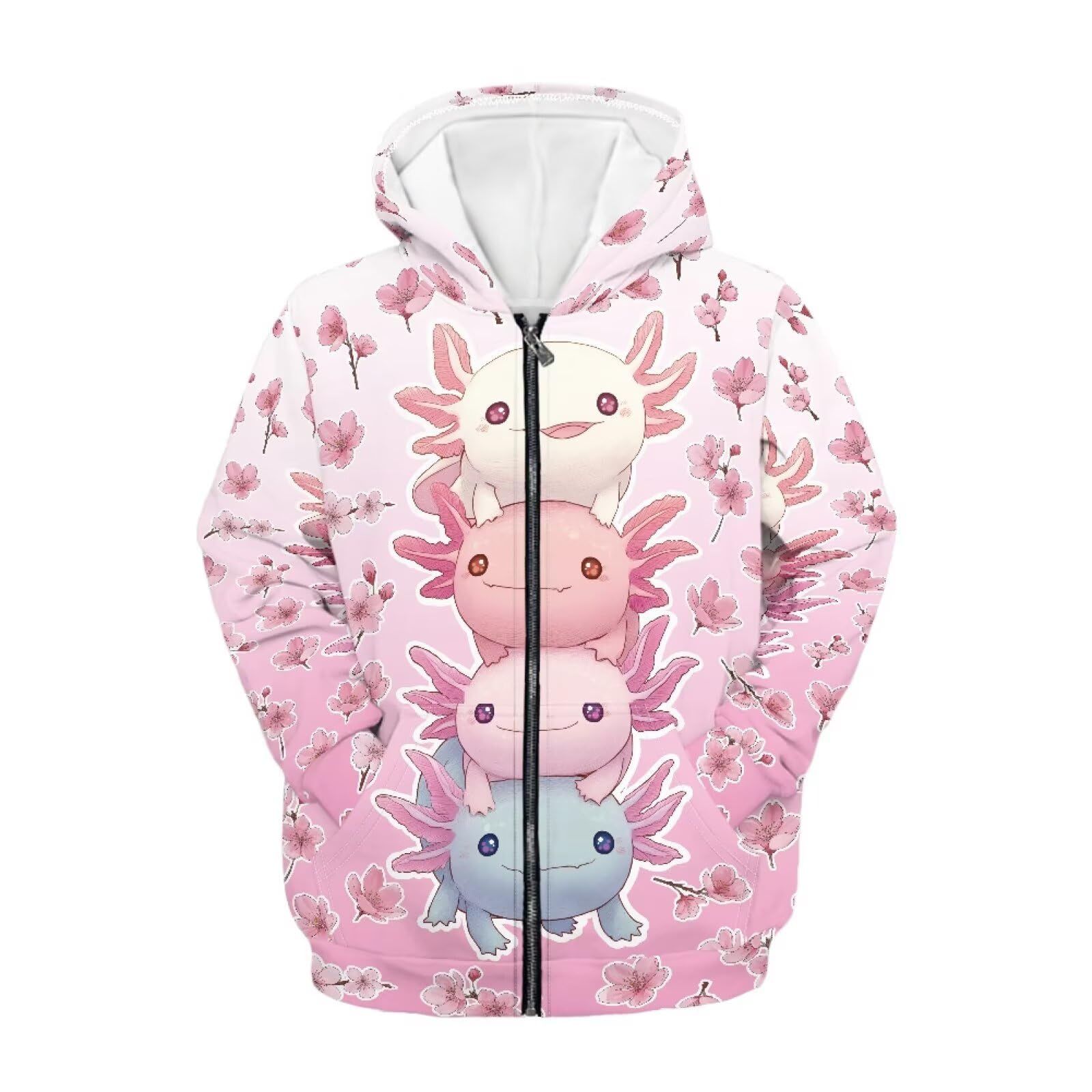 Zipper Hoodie for Kids Full Zip Up Sweatshirt Active Coat Hooded Pullover with Pockets Size 6-16 Boys Girls
