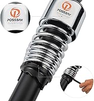 Vista 5 de Possbay amortiguador de motocicleta, amortiguador trasero de motocicleta 10.5"/267mm, suspensión trasera universal 1 par, negro y plateado