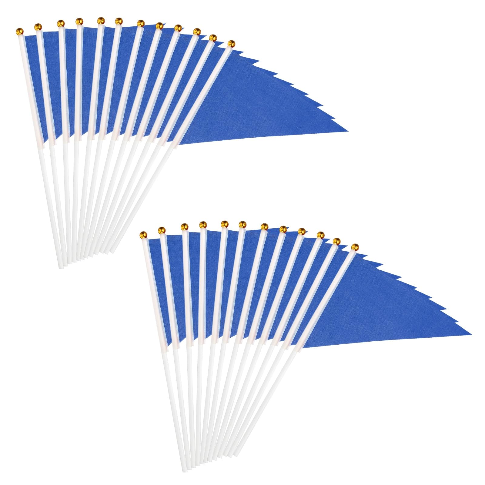 Drapeaux vierges bleu foncé PATIKIL sur bâton pour personnaliser vos fêtes