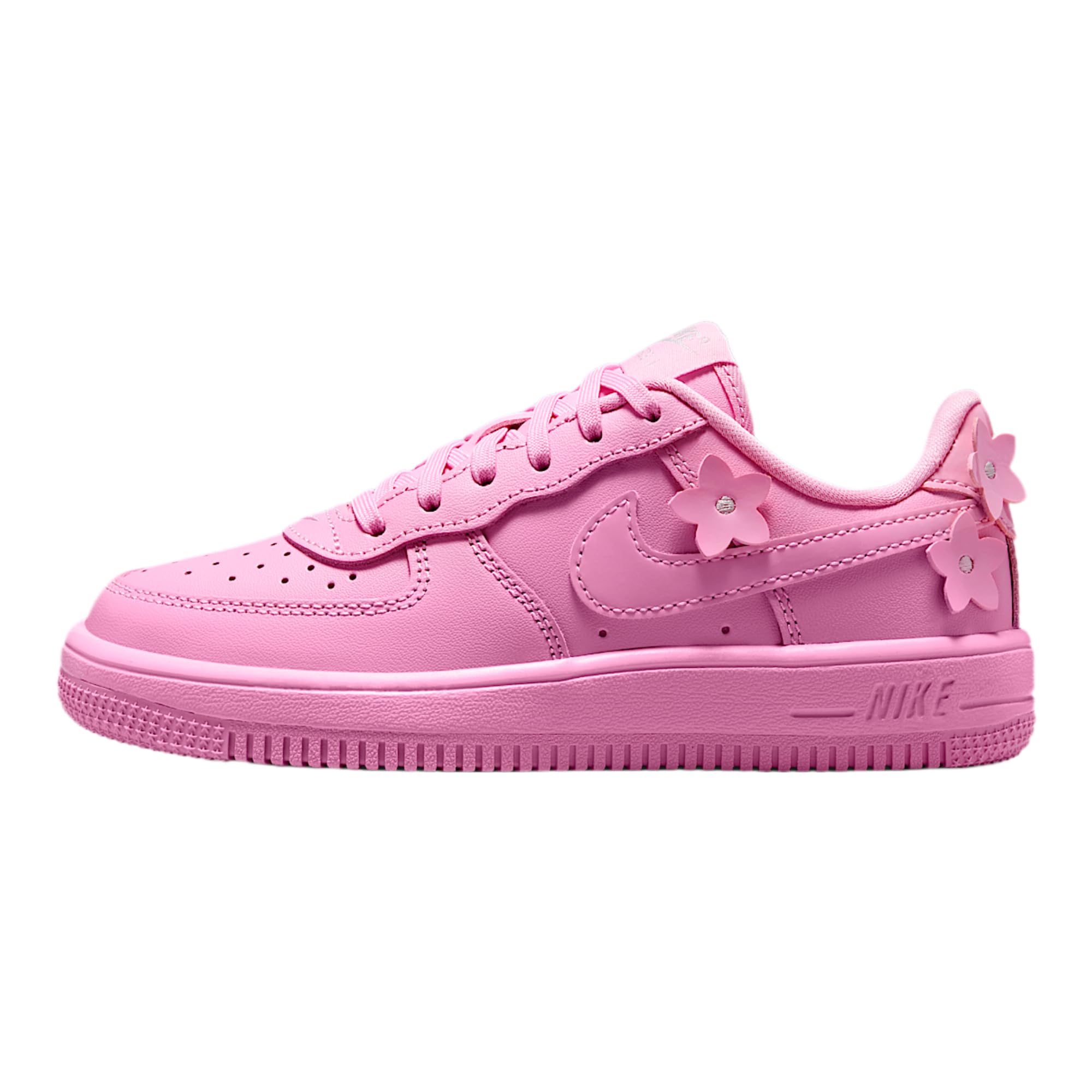 Force 1 Little Kids Shoes (Pink Rise/Pink Foam/Metallic Silver/Pink Rise)