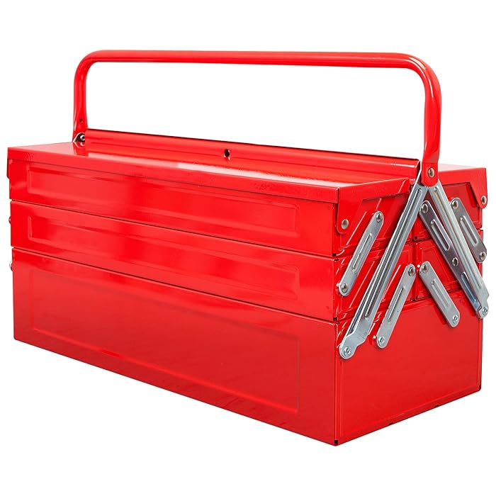 Buy TCE 18" Metal Tool Box, Portable Steel Tool with 5
