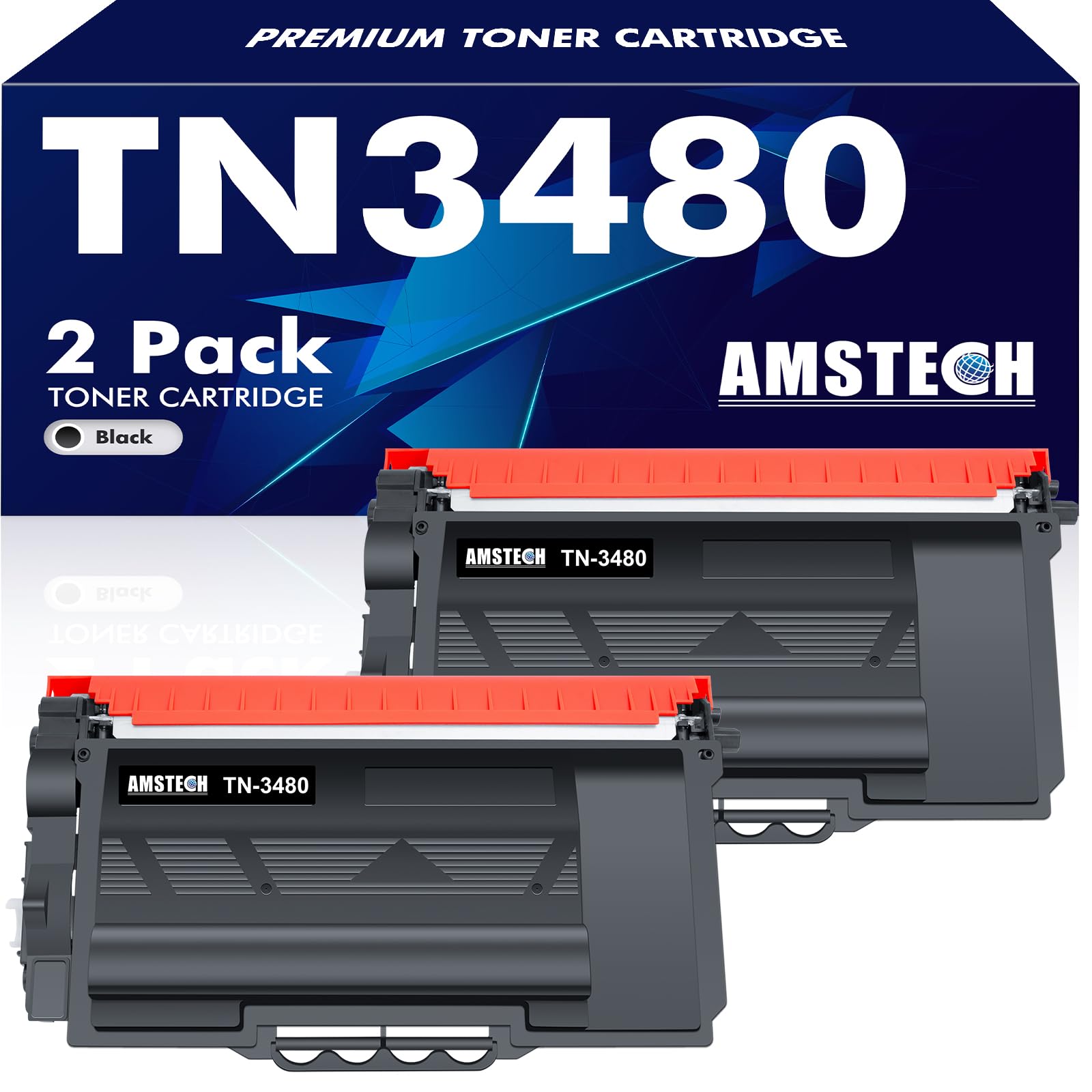 TN3480 HL-L5100DN Toner Kompatibel für Brother TN-3480 TN 3480 HL-L5100DN MFC-L5750DW Toner MFC-L5700DN HL-L5200DW DCP-L5500DN HL-L6400DW HL-L5000D HL L5100DN TN-3430 TN3430 Schwarz, 2-Pack