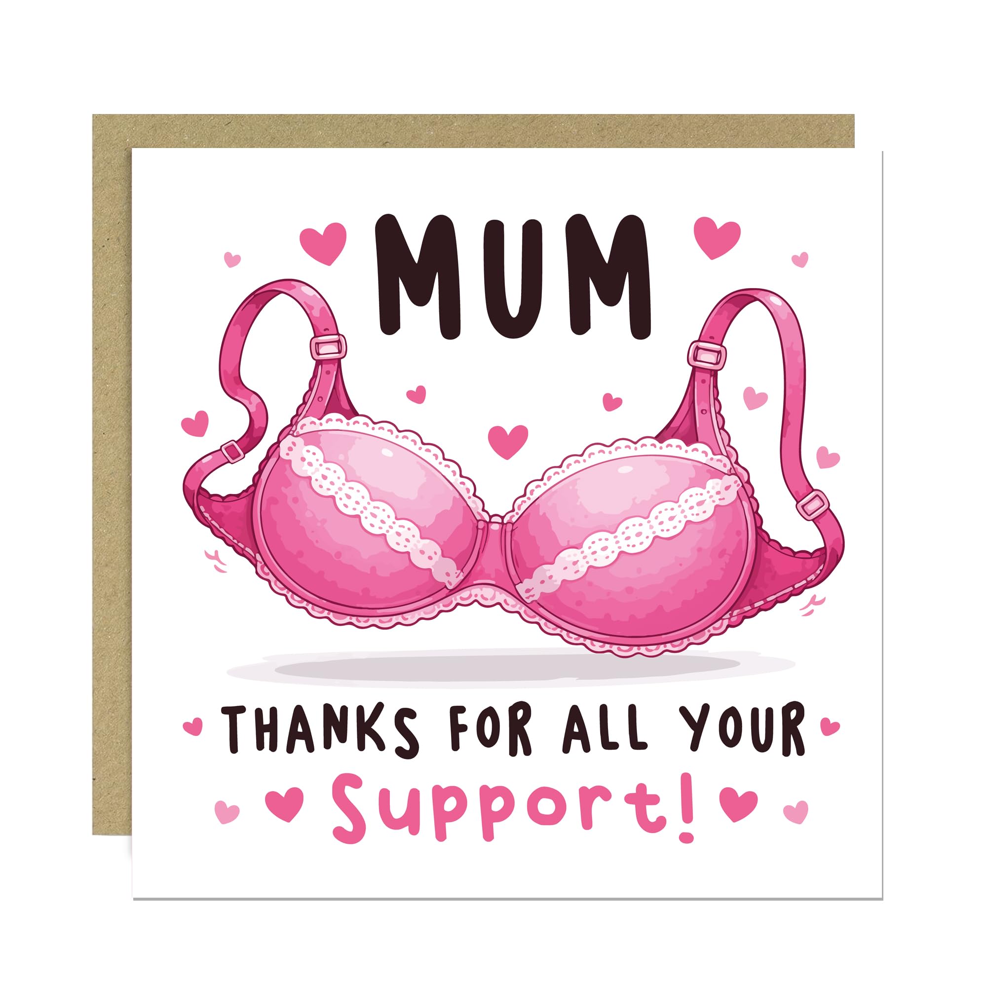 RED OCEAN Funny Mum Card - Cheeky Thank You Mum Greeting Card - Humorous Mother's Day/Birthday Card for Mothers Day - Novelty Card from Daughter or Son