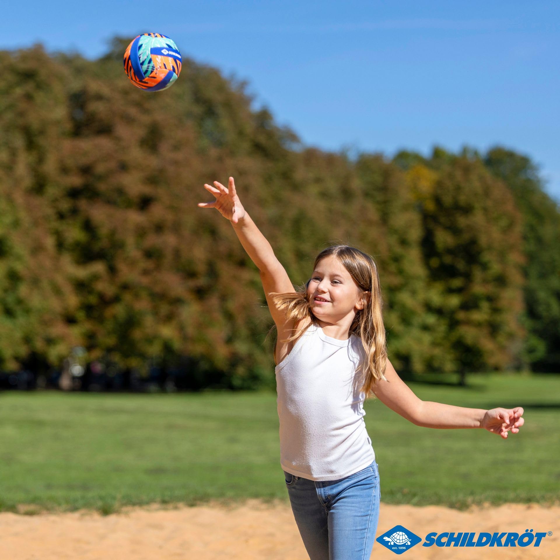 Schildkröt Mini Palla da Beach Volley in Neoprene, Taglia 2, Ø 15 cm, Superficie Antiscivolo, Resistente all'Aqua Salata, Ideale per Bambini Piccoli