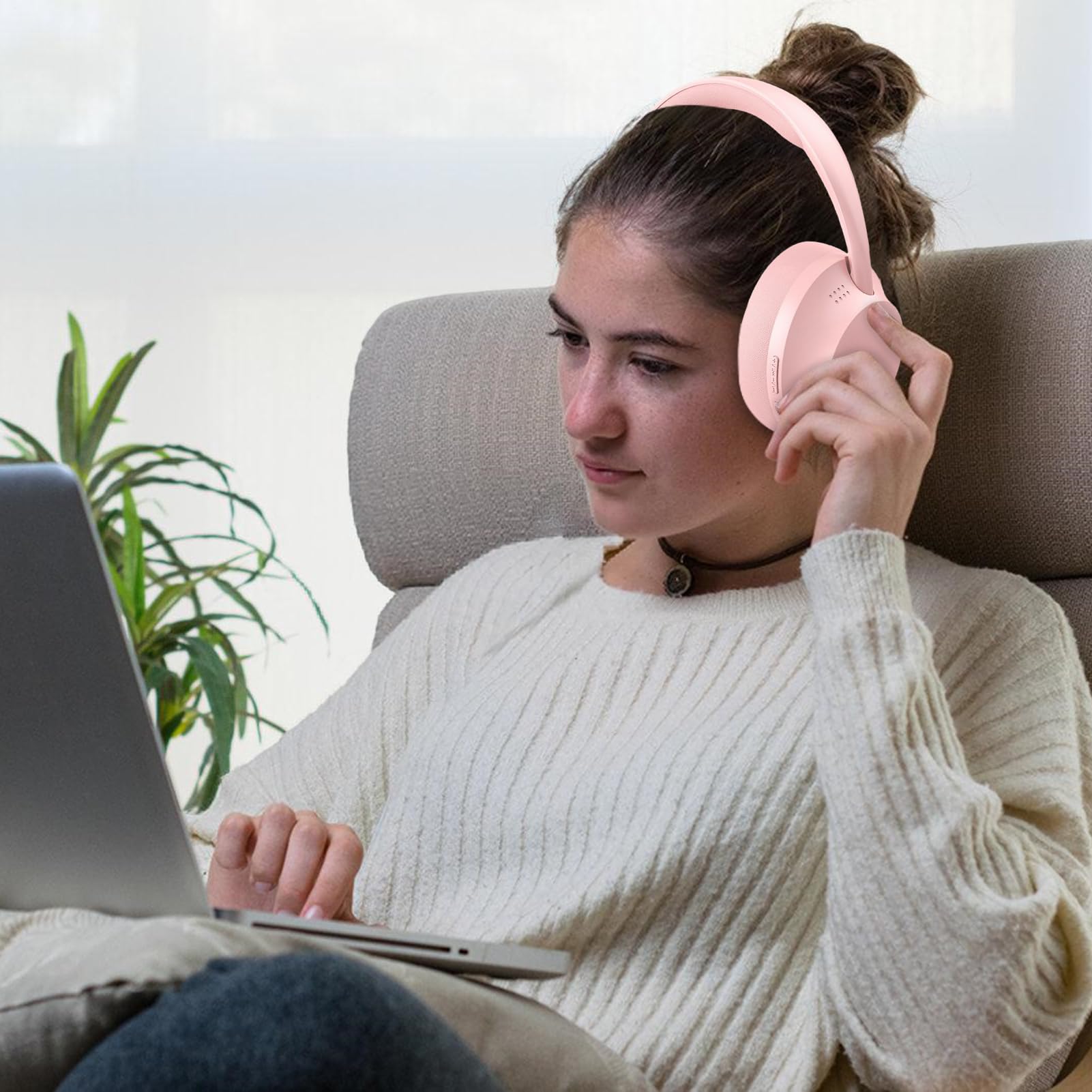 Générique Casque Audio sans Fil | Écouteurs Professionnels,Écouteurs sans Fil Autonomie Prolongée avec Carte Amovible pour Studio Adulte Adolescent Enfant Femme