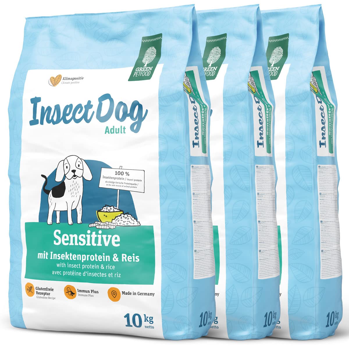 Green Petfood 3 x 10 kg InsectDog Sensitive