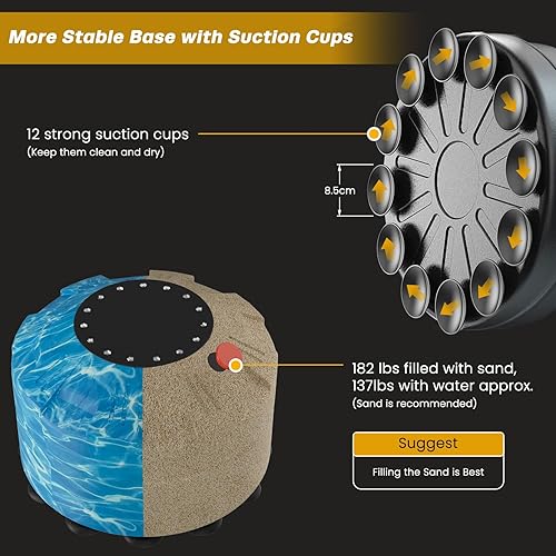 Miniatura 5 de Dripex Freestanding Punching Bag, Heavy Boxing Bag with Stand for Adult Youth - Men Standing Boxing Punch Bag for Home Gym Workout