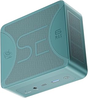 Beelink SER6 MAX Mini PC, AMD Ryzen 9 6900HX(up to 4.9GHz) 6C/12T, Mini Computer 32GB DDR5 RAM 1TB NVMe SSD, Mini Desktop Computer 4K 144Hz Quad Display HDMI&DP&Dual USB-C WiFi6 BT5.2 WOL 54W HTPC