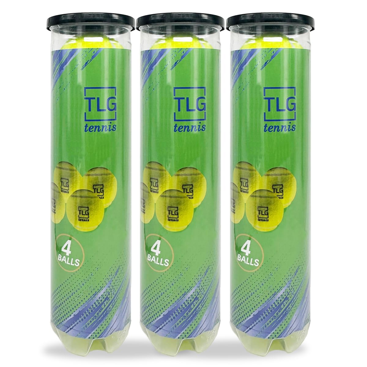 TLG Tennis Balls for Adults & Kids - Practice Tennis Ball Pack - Durable for Training, Padel, Matches, and Outdoor Play (12 Balls)