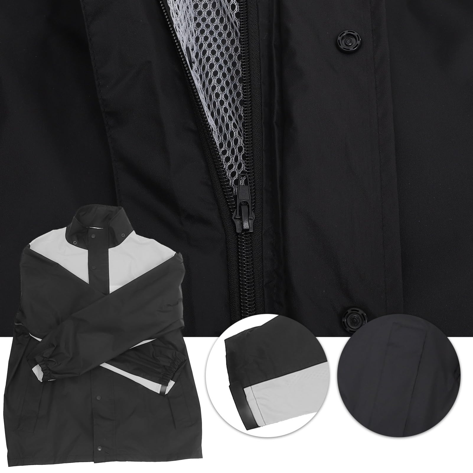 OUNONA Pluie Moto Homme Veste Pantalon Imperméable Équipement Pluie Moto pour Hommes Combinaison