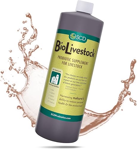 SCD Bio Livestock - Probiotic Feed and Water Additive - Probiotics for Cows Pigs Horses Chickens Ducks Rabbits