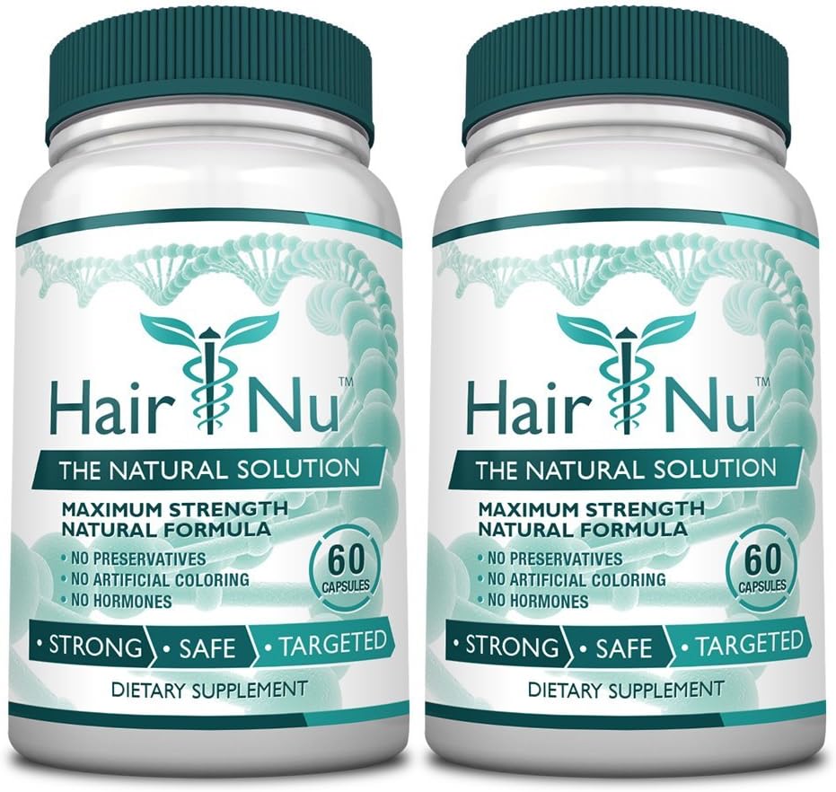 500mcg Biotin and 20 Vitamins and Nutrients for hair Growth, 2 Bottles (2 Months Supply)