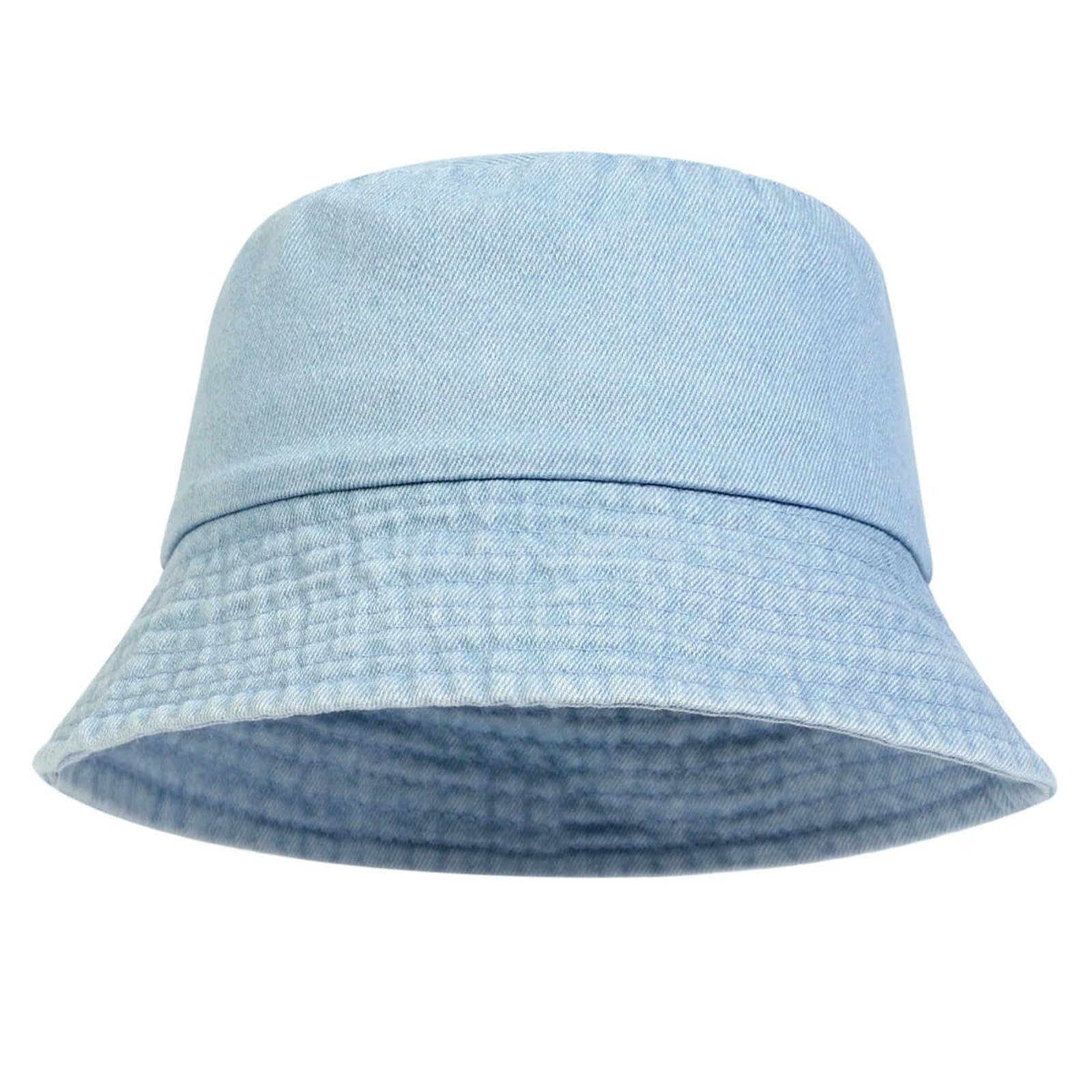 Kapelusz typu bucket unisex lekka deska jednolity kolor dżinsowe czapki wędkarskie czapki outdoorowe na co dzień czapka z filtrem przeciwsłonecznym
