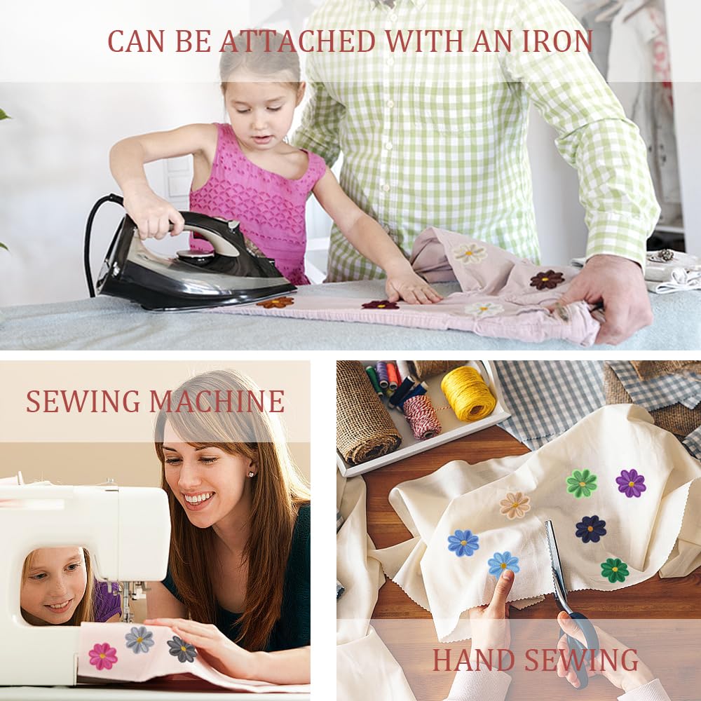 40 Toppe Termoadesive Cuori E Fiori - Kit Decorazione Vestiti Fai Da Te - Foto 7