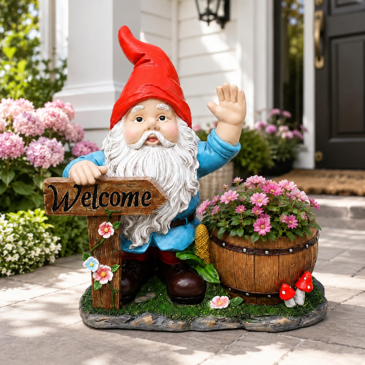 Amazon.com : Sprgarde Large Fiberglass Gnome Planter Statue with