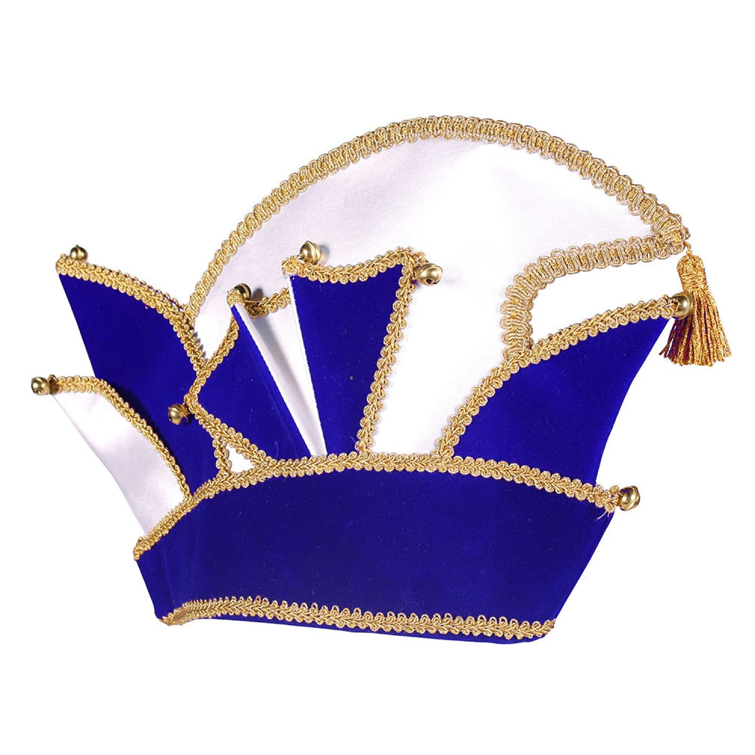 WOOOOZY NEU Hut Komiteemütze Prinzenmütze Samt, Deluxe, blau-Gold, KW 59
