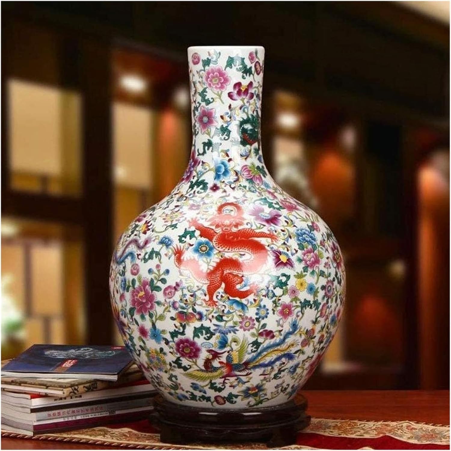 Vase Tabletop Beautiful Excellent Porcelain Jingdezhen Ceramics Outdoor Capital Favourite Flowers Classical 55 * 37cm